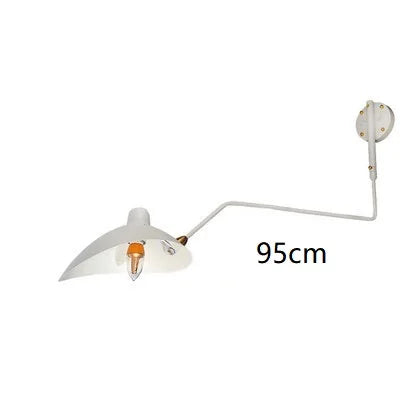 Modern Minimalist Nordic Wall Sconce with Adjustable Arm for Living Room, Study, Bedroom, and Reading