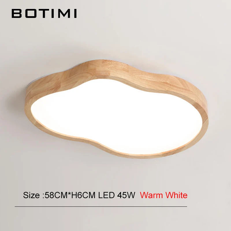 Modern LED Wood Ceiling Light Fixture
