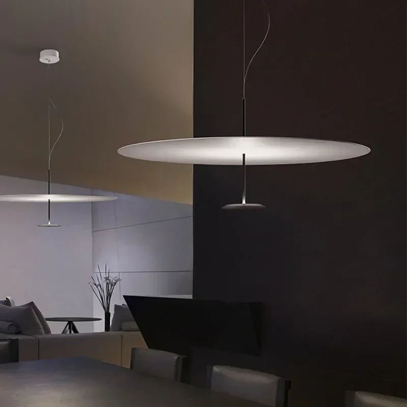 Ultra-Slim Minimalist Suspension Light Fixture for Indoor Use