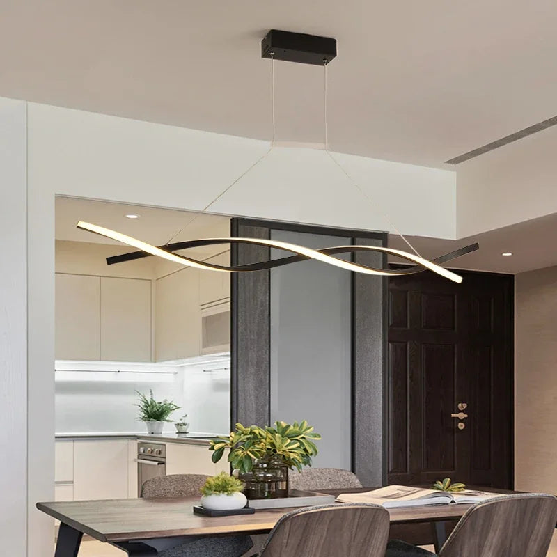 Modern Dimmable Rotating LED Chandelier for Decorative Lighting