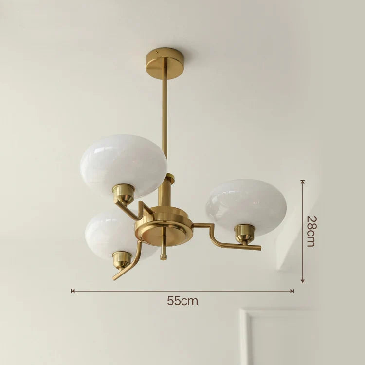 Modern Art Deco Glass Pendant Light in Bauhaus Design