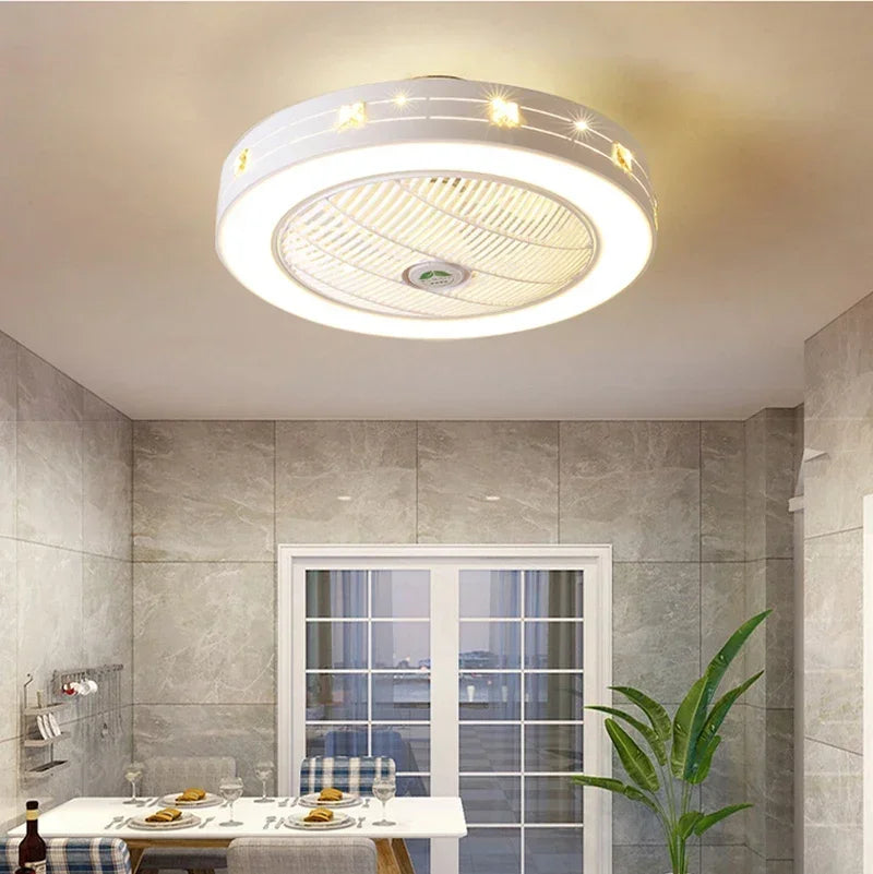 Modern Ceiling Fan with LED Light and Remote Control