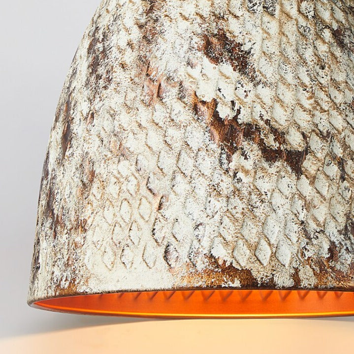 Modern Suspension Light with Python Print Shade