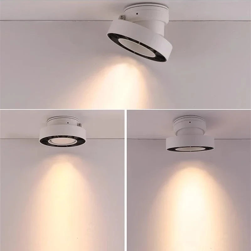 Adjustable Anti-Glare LED Ring Surface-Mounted Spotlight