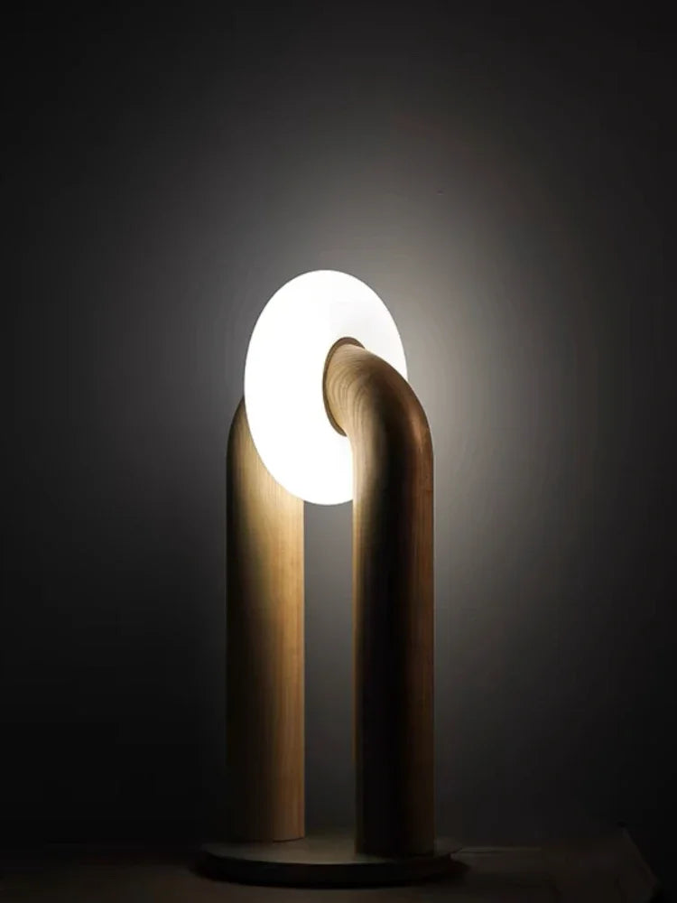 Japanese Retro Wooden Touch Lamp - Artistic & Adjustable Design