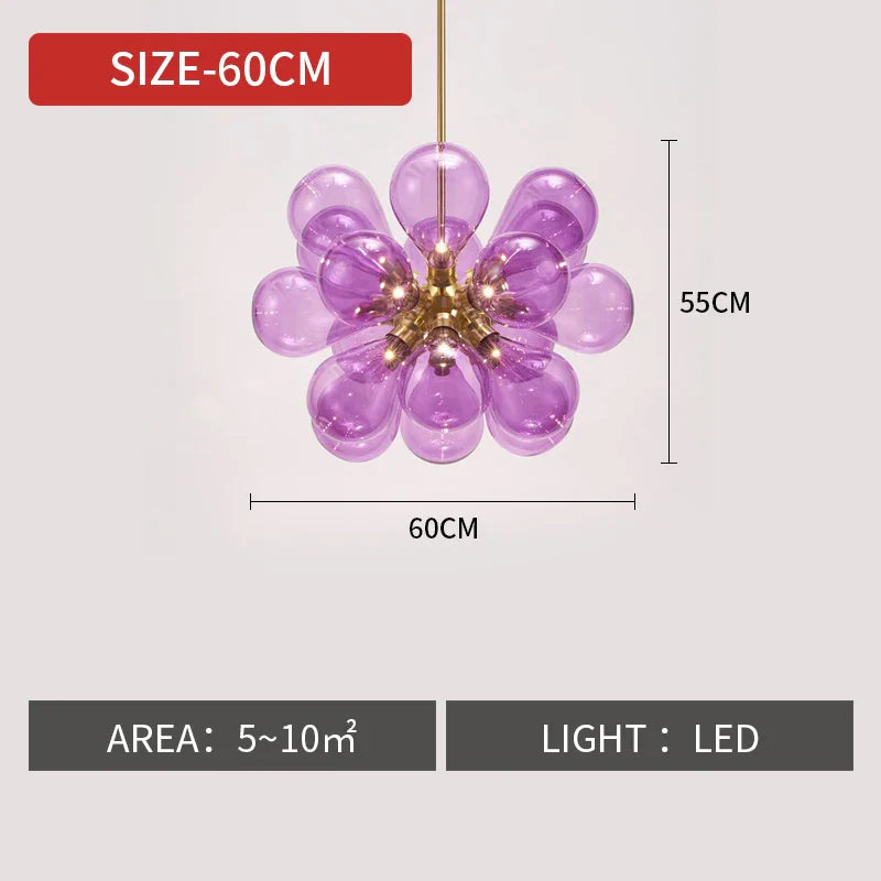 Nordic Glass LED Ball Pendant Light for Home Decor
