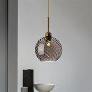Modern Water Grain Glass LED Pendant Light for Home Decor