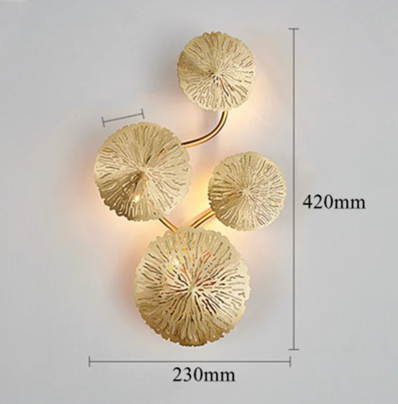 Modern Lotus Leaf Wall Sconce