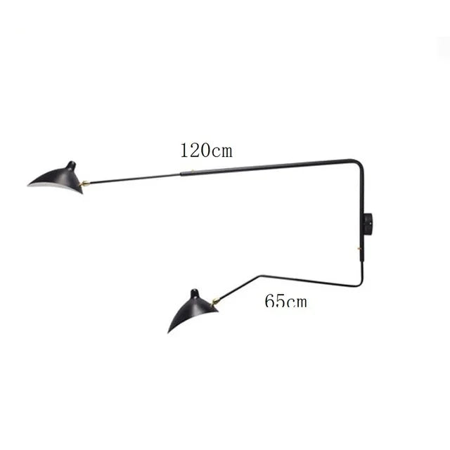 Modern Minimalist Nordic Wall Sconce with Adjustable Arm for Living Room, Study, Bedroom, and Reading