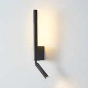 Adjustable 330-Degree Wall Lamp with Minimalist Switch for Hotel & Master Bedroom Black Norenza