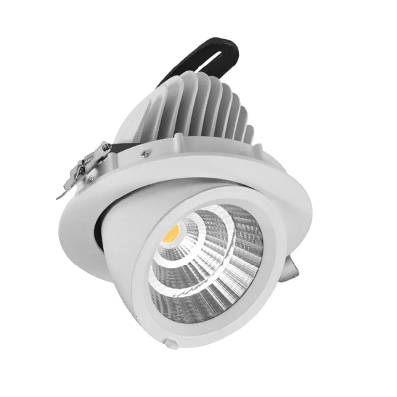 Adjustable 360-Degree LED Recessed Spotlight with Dimmable Brightness White Norenza