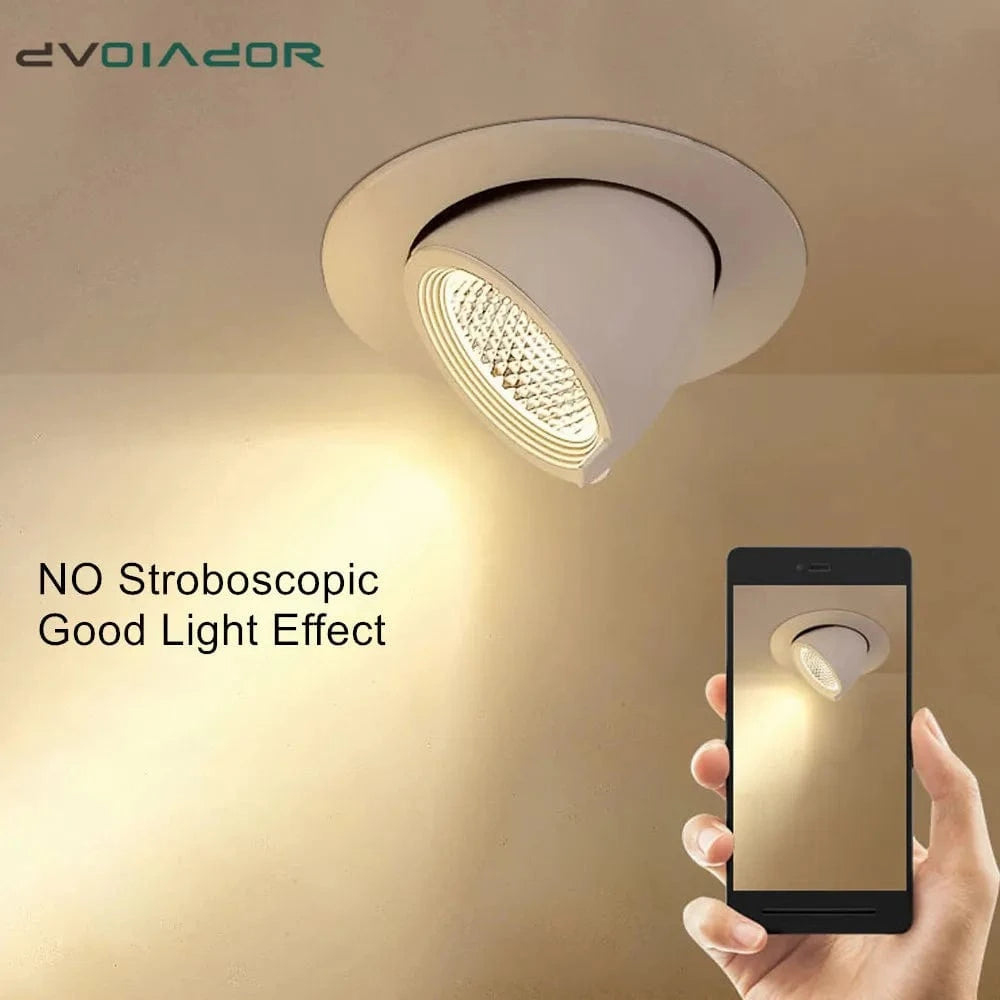 Adjustable 360° Dimmable LED Recessed Downlight for Dining & Living Room Norenza