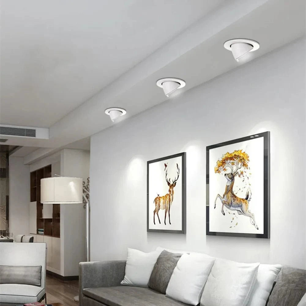 Adjustable 360° Dimmable LED Recessed Downlight for Dining & Living Room Norenza