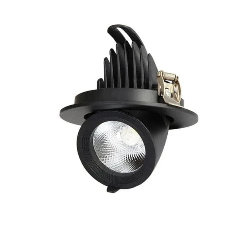 Adjustable 360° Rotation Dimmable LED Recessed Spotlight for Dining & Living Room Black Norenza