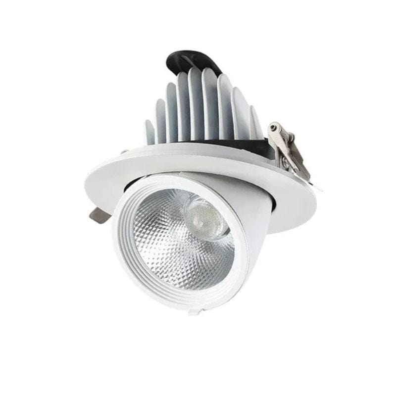 Adjustable 360° Rotation Dimmable LED Recessed Spotlight for Dining & Living Room White Norenza