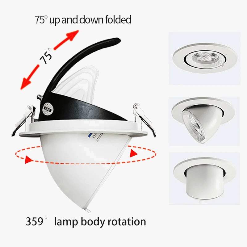 Adjustable Beam Angle Recessed LED Spotlight Norenza