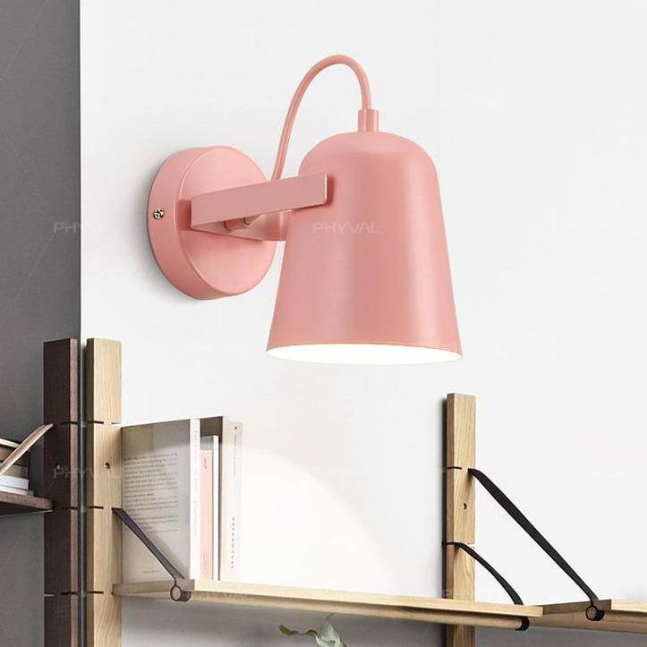 Adjustable Colorful Wall Sconce Pink Norenza