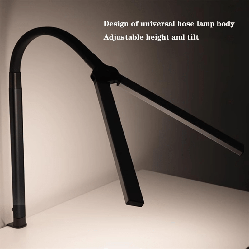 Adjustable Double-Head LED Desk Lamp with USB for Study and Reading Norenza