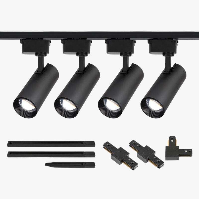 Adjustable Intensity Modern Rail Spot Light for Interior Design 4 lights Norenza