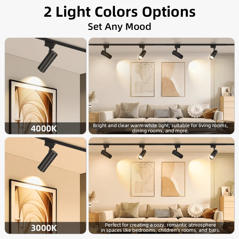 Adjustable Intensity Modern Rail Spot Light for Interior Design Norenza