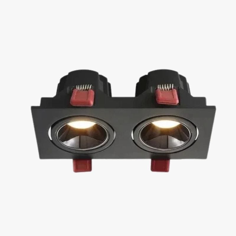 Adjustable LED Integrated Spotlight Ceiling Light 2 Lights / Black Norenza