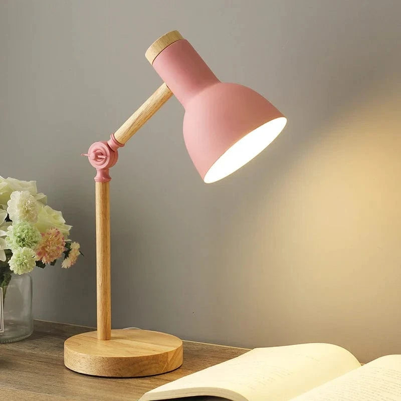 Adjustable Nordic Desk Lamp for Reading and Eye Protection Pink Norenza