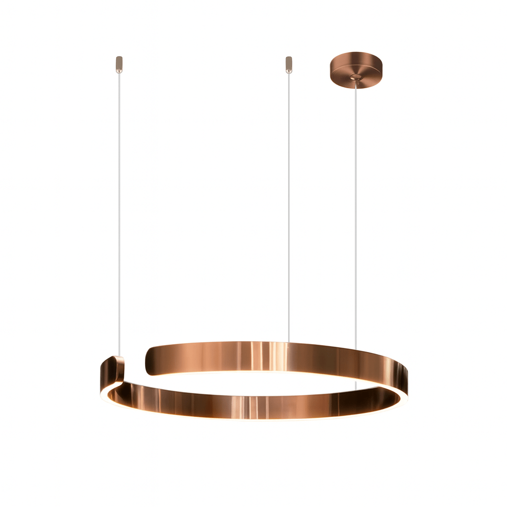 Adjustable Nordic LED Ring Suspension Light for Dining Room, Living Room, Kitchen, and Home Décor Rose gold / 16" Norenza