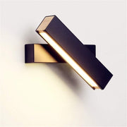 Adjustable Nordic Wooden LED Wall Lamp Black Norenza