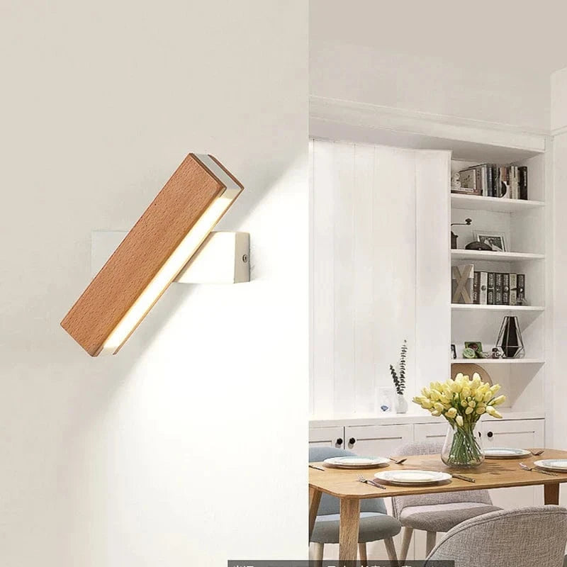 Adjustable Nordic Wooden LED Wall Lamp Norenza