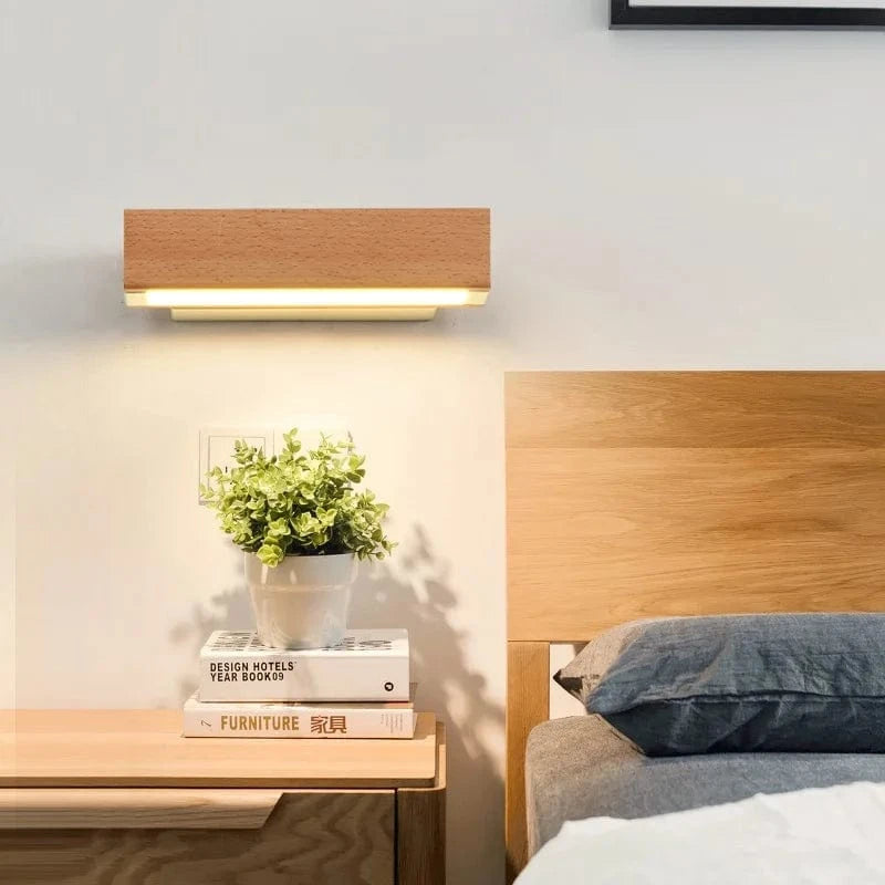 Adjustable Nordic Wooden LED Wall Lamp Norenza