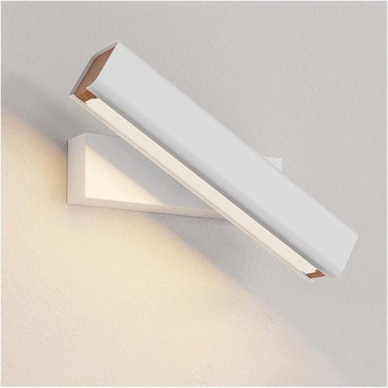 Adjustable Nordic Wooden LED Wall Lamp White Norenza