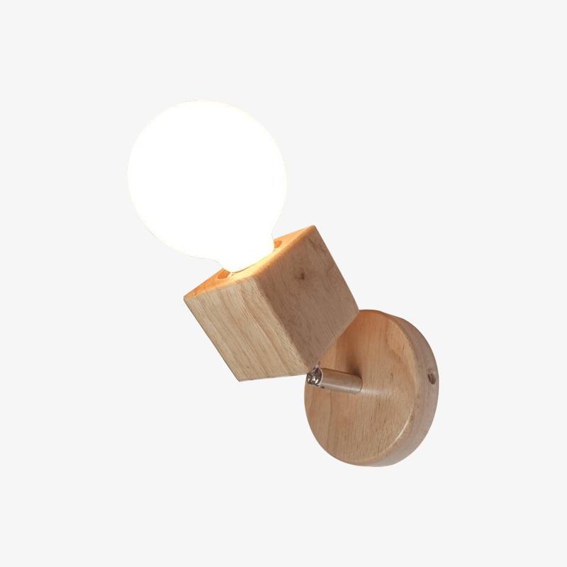 Adjustable Oak Wood Wall Sconce Norenza