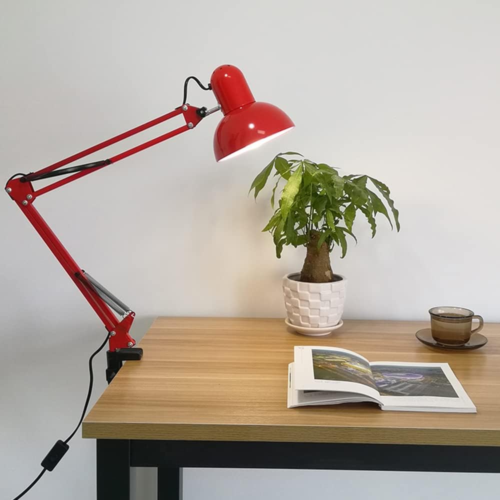 Adjustable Quality Desk Lamp Red Norenza