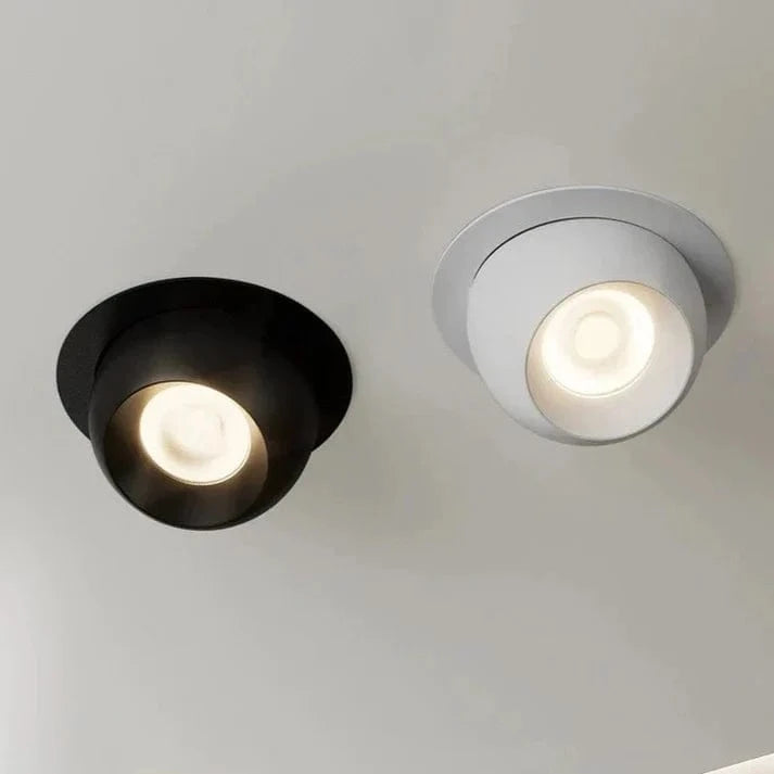 Adjustable Rotatable LED Recessed Spotlight for Interior Lighting Black Norenza