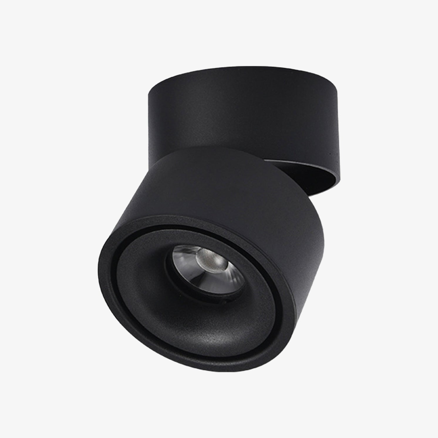 Adjustable Round LED Spotlights Black Norenza