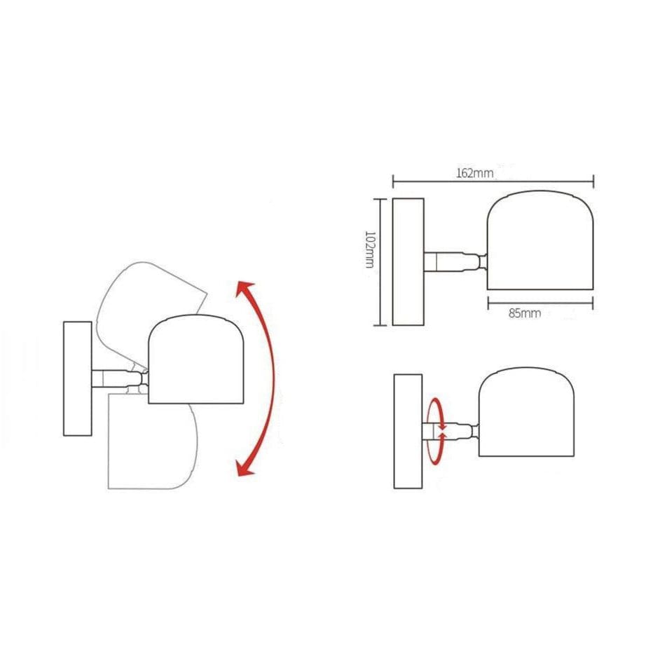 Adjustable Spotlight Wall Sconce Norenza