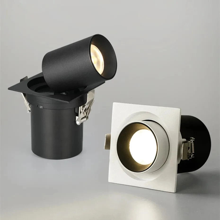Adjustable Square LED Recessed Spotlight with Flexible Rotation for Home Norenza