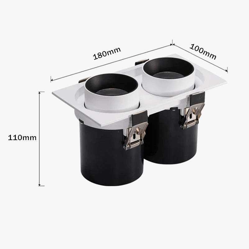 Adjustable Square LED Recessed Spotlight with Flexible Rotation for Home Norenza