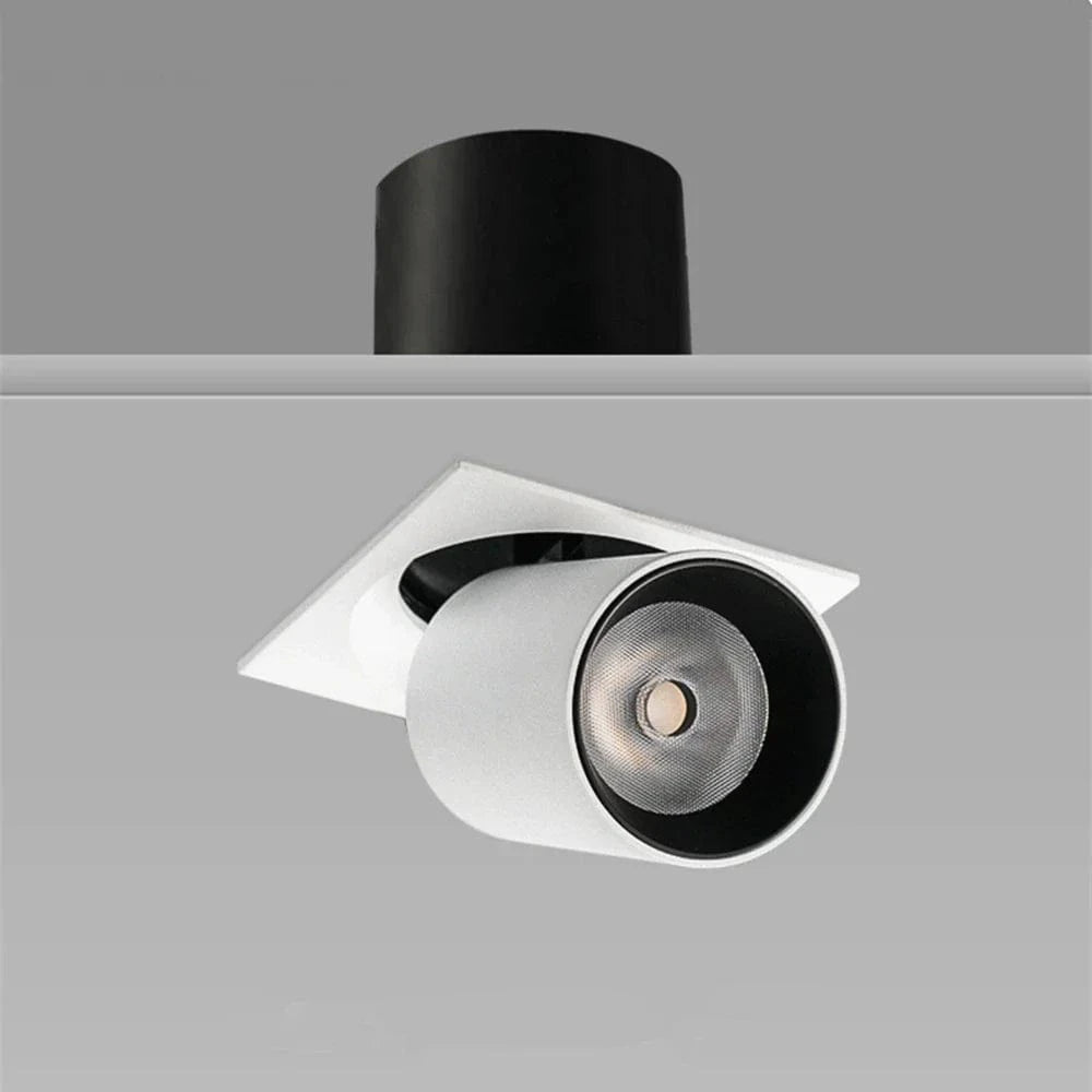 Adjustable Square LED Recessed Spotlight with Flexible Rotation for Home White / 1 light Norenza