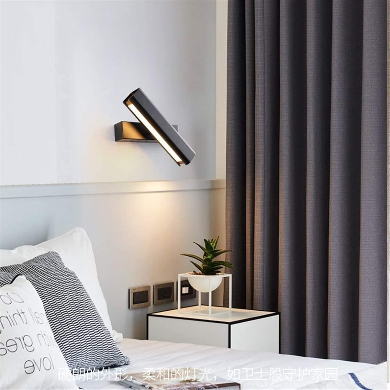 Adjustable Square LED Wall Sconce in Aluminum Design Norenza