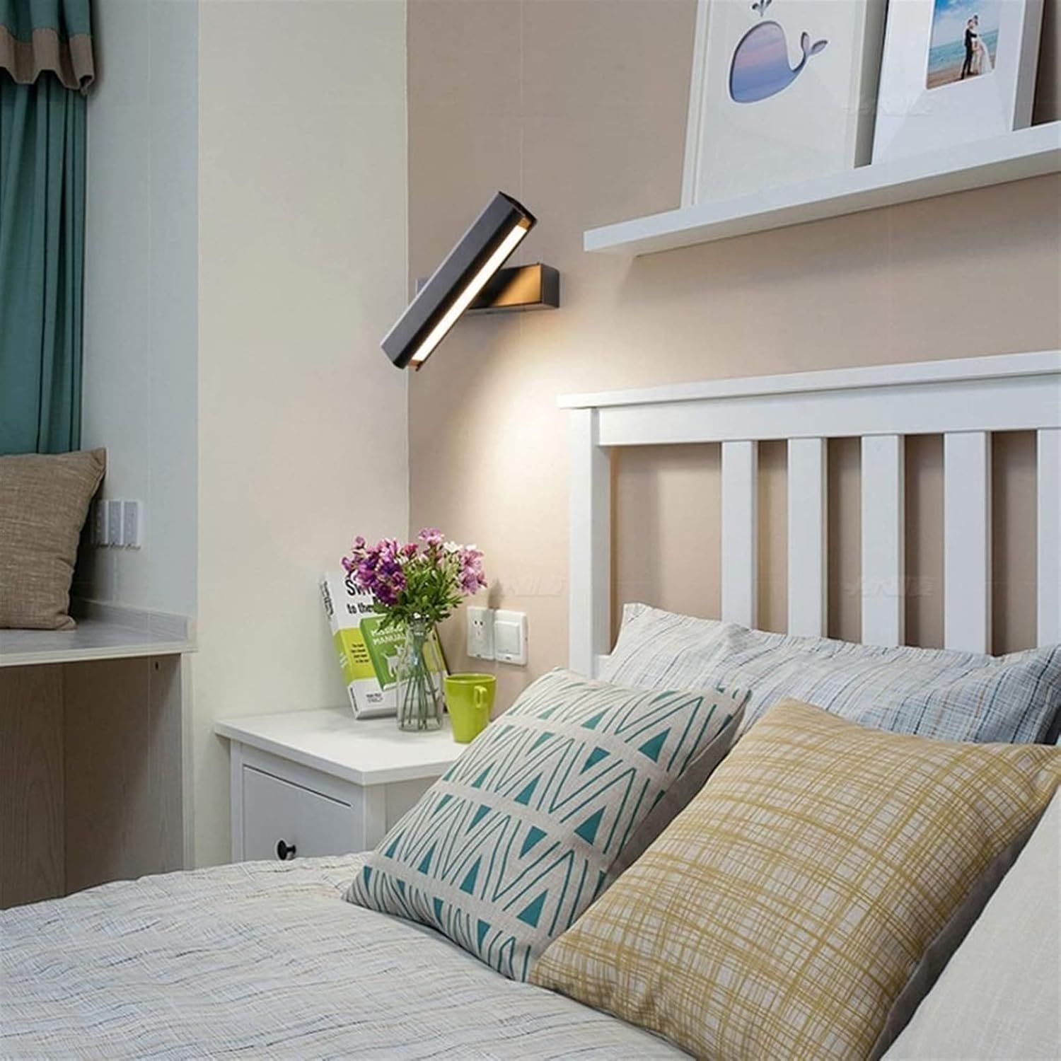 Adjustable Square LED Wall Sconce in Aluminum Design Norenza