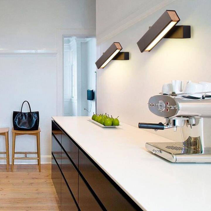 Adjustable Square LED Wall Sconce in Aluminum Design Norenza