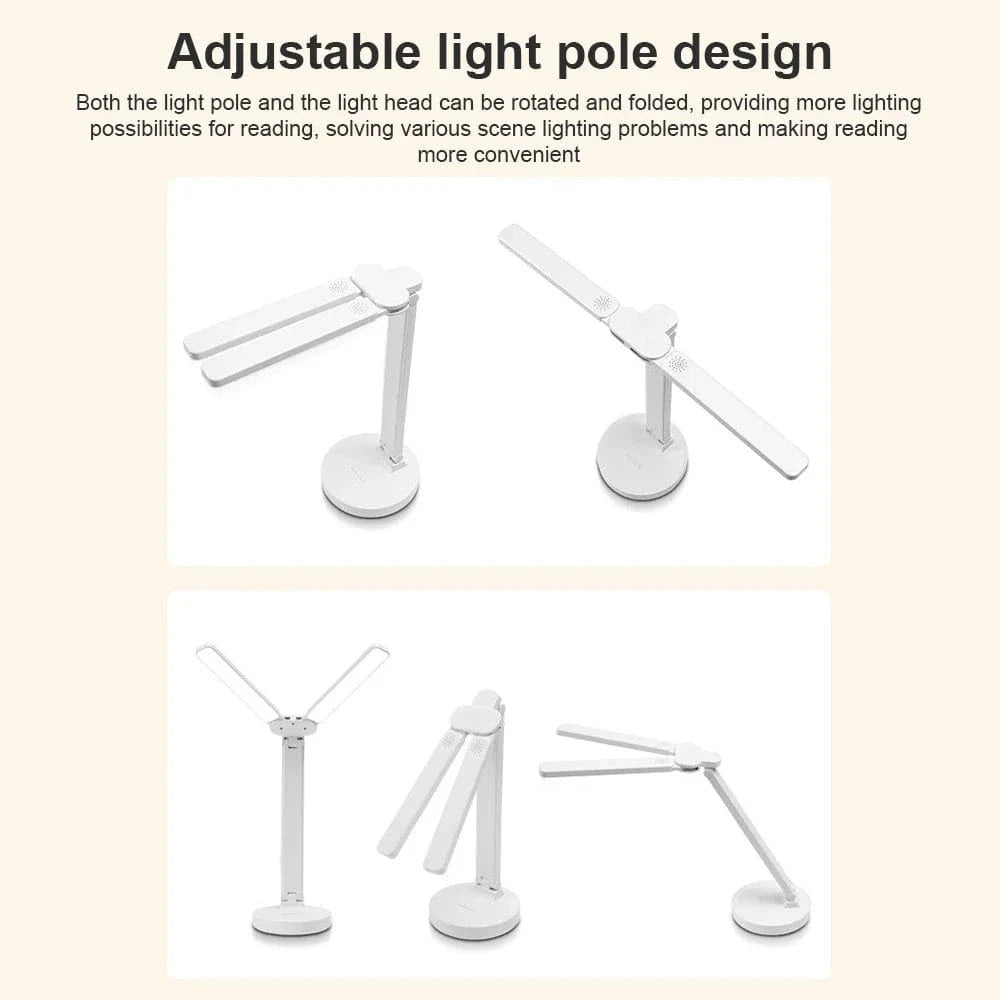 Adjustable Touch LED Desk Lamp with 3 Brightness Levels, USB Rechargeable, Eye Protection, Foldable Table Lamp for Bedroom and Reading Norenza