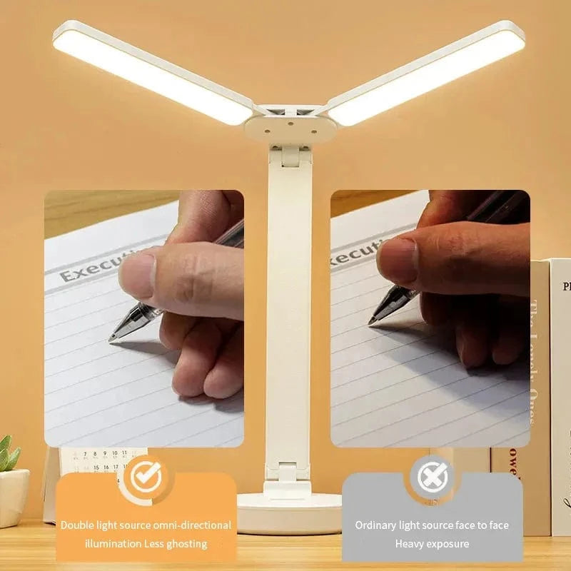 Adjustable Touch LED Desk Lamp with 3 Brightness Levels, USB Rechargeable, Eye Protection, Foldable Table Lamp for Bedroom and Reading Norenza