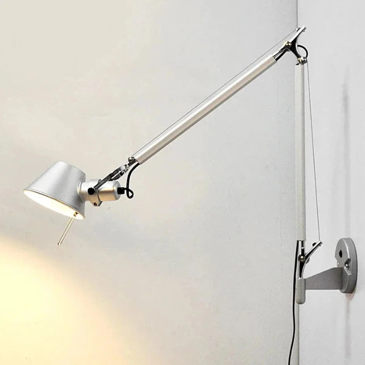 Adjustable Wall-Mounted Arm Lamp Gray Norenza