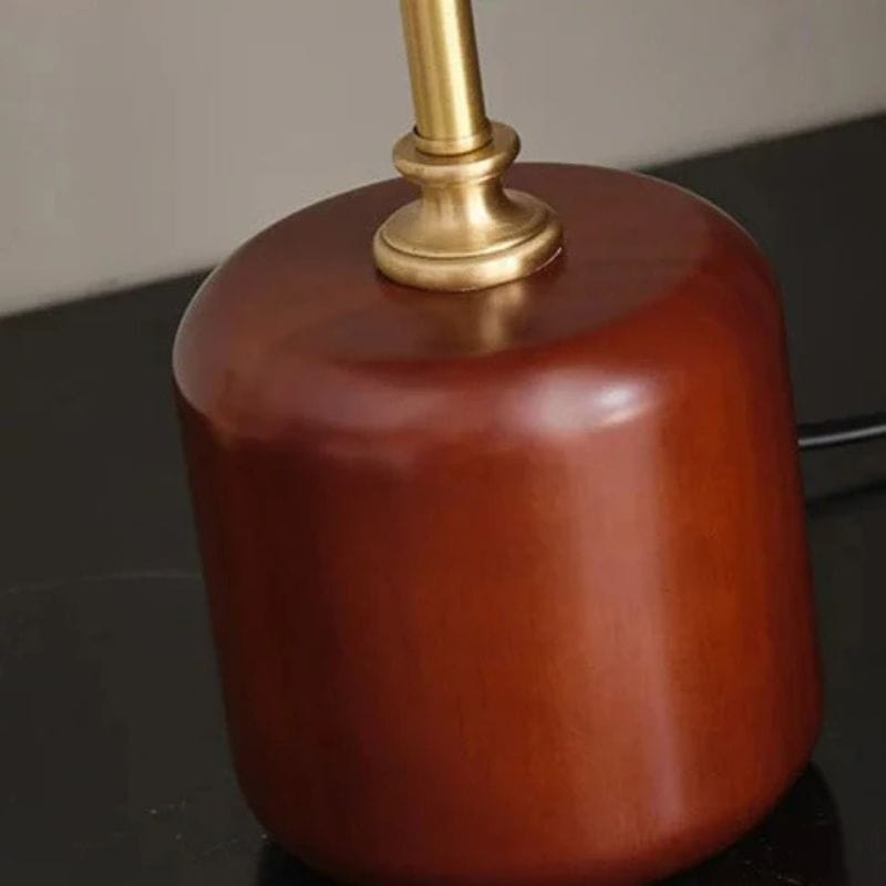 American Vintage Brass and Glass Desk Lamp Norenza