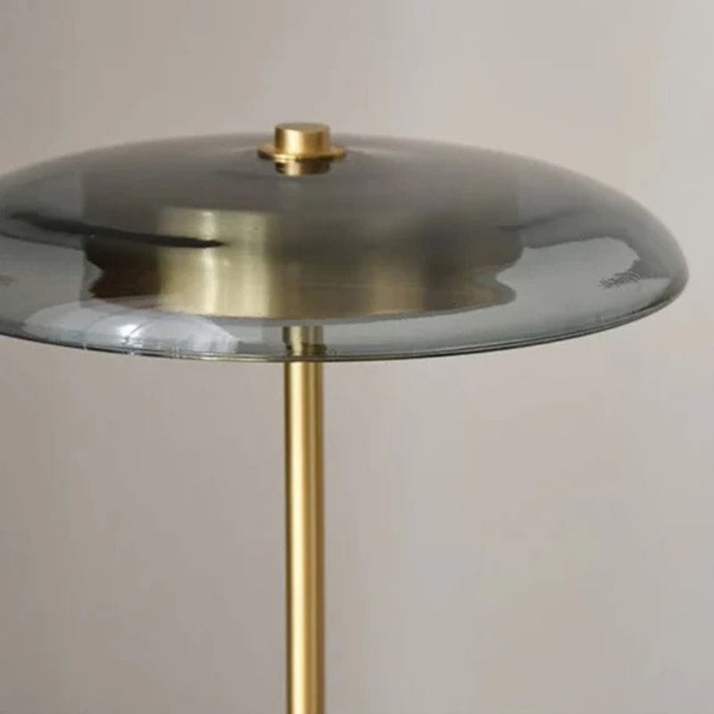 American Vintage Brass and Glass Desk Lamp Norenza