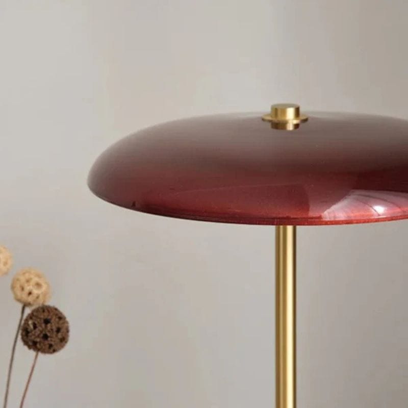 American Vintage Brass and Glass Desk Lamp Norenza