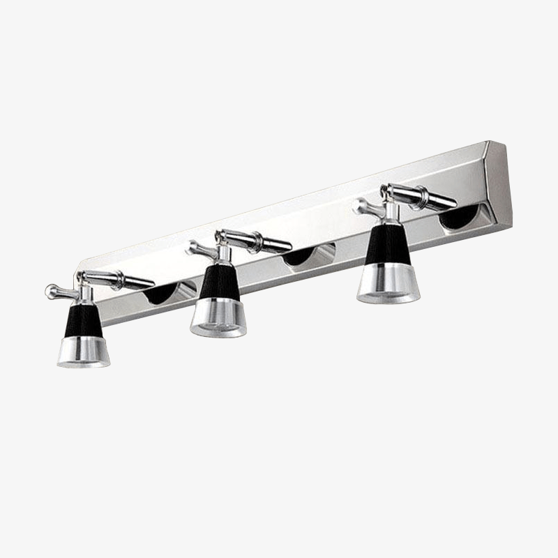 Chrome Mirror Bathroom Wall Sconce (2 or 3 Lamps)