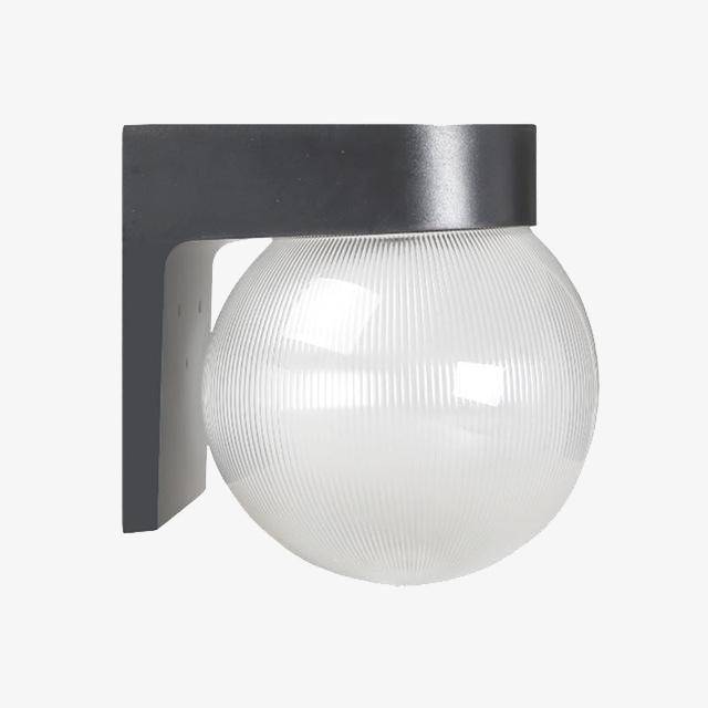 LED Outdoor Acrylic Ball and Base Wall Light